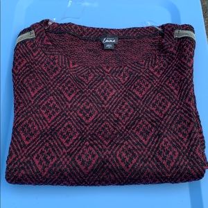 Simply Emma 1X sweater. Rhododendron black. NWT.